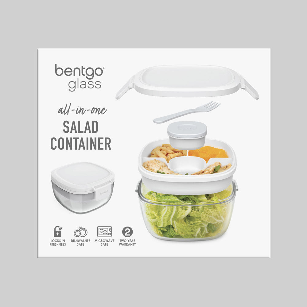 Bentgo® Glass Salad Container - White | Packaging