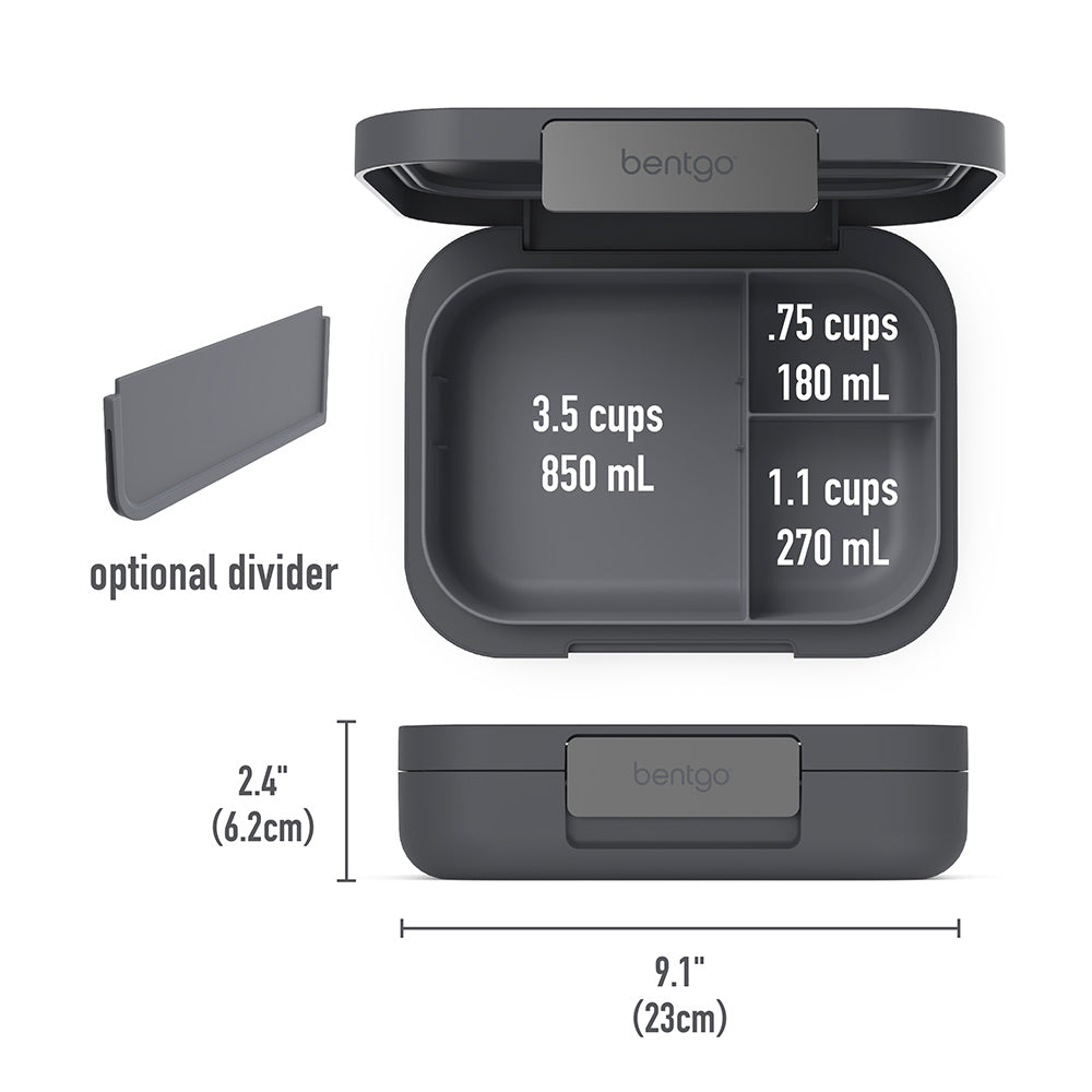 Bentgo® Modern Lunch Box & Snack Cup | Dark Gray