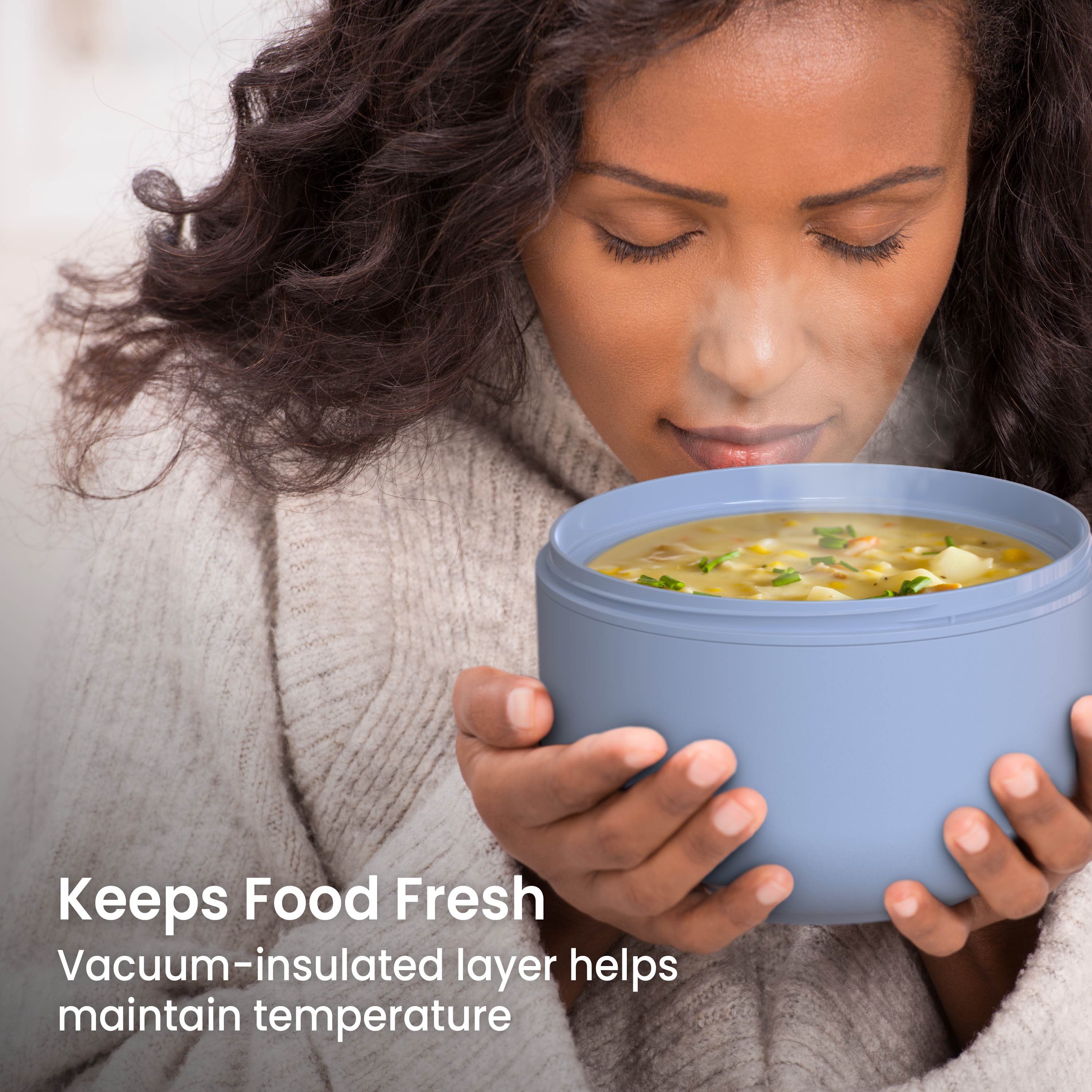 Bentgo® Bowl (2-Pack) - Slate | Keeps Food Fresh - Vacuum-Insulated Layer Helps Maintain Temperature