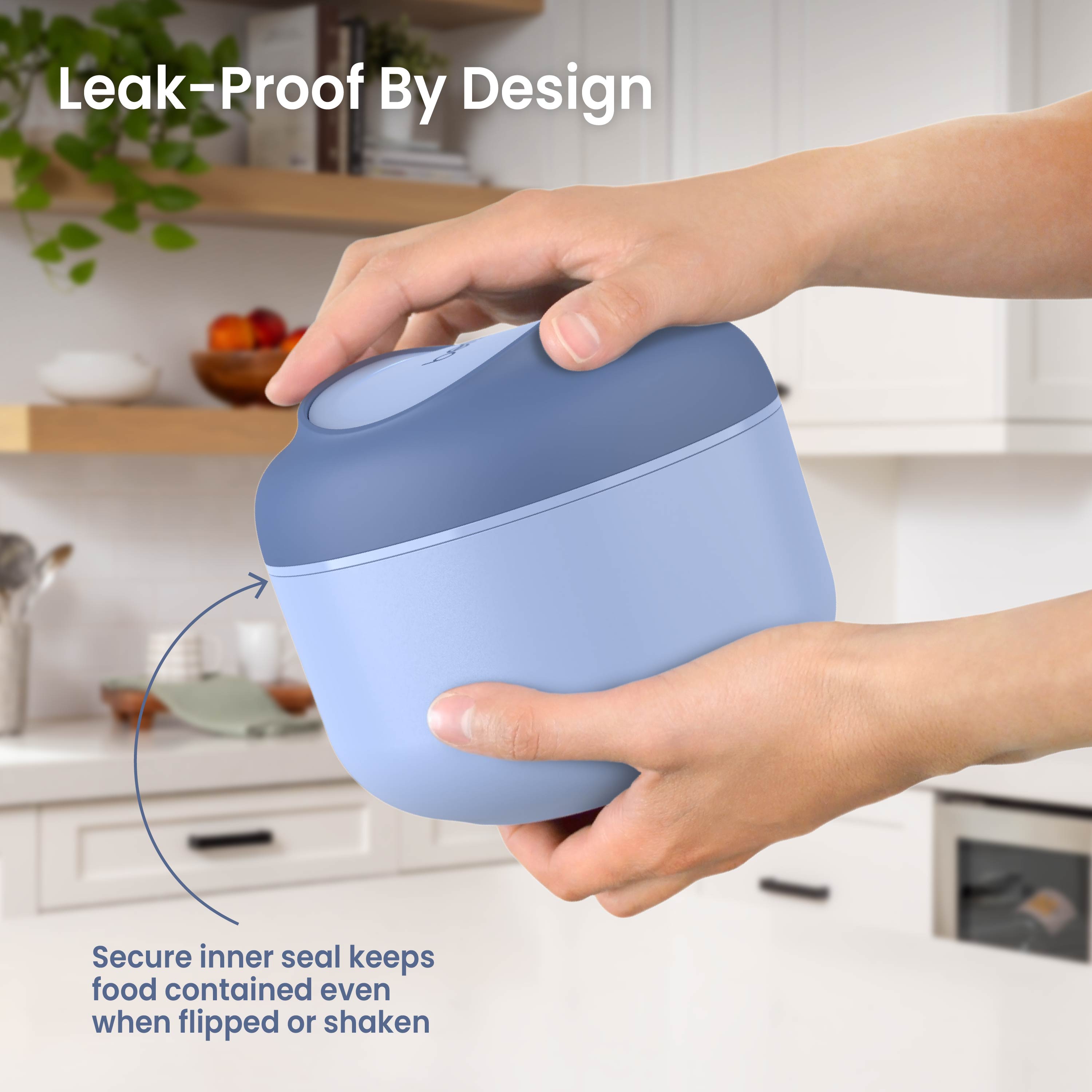 Bentgo® Bowl (2-Pack) - Slate | Leak-Proof By Design - Secure Inner Seal Keeps Food Contained Even When Flipped Or Shaken