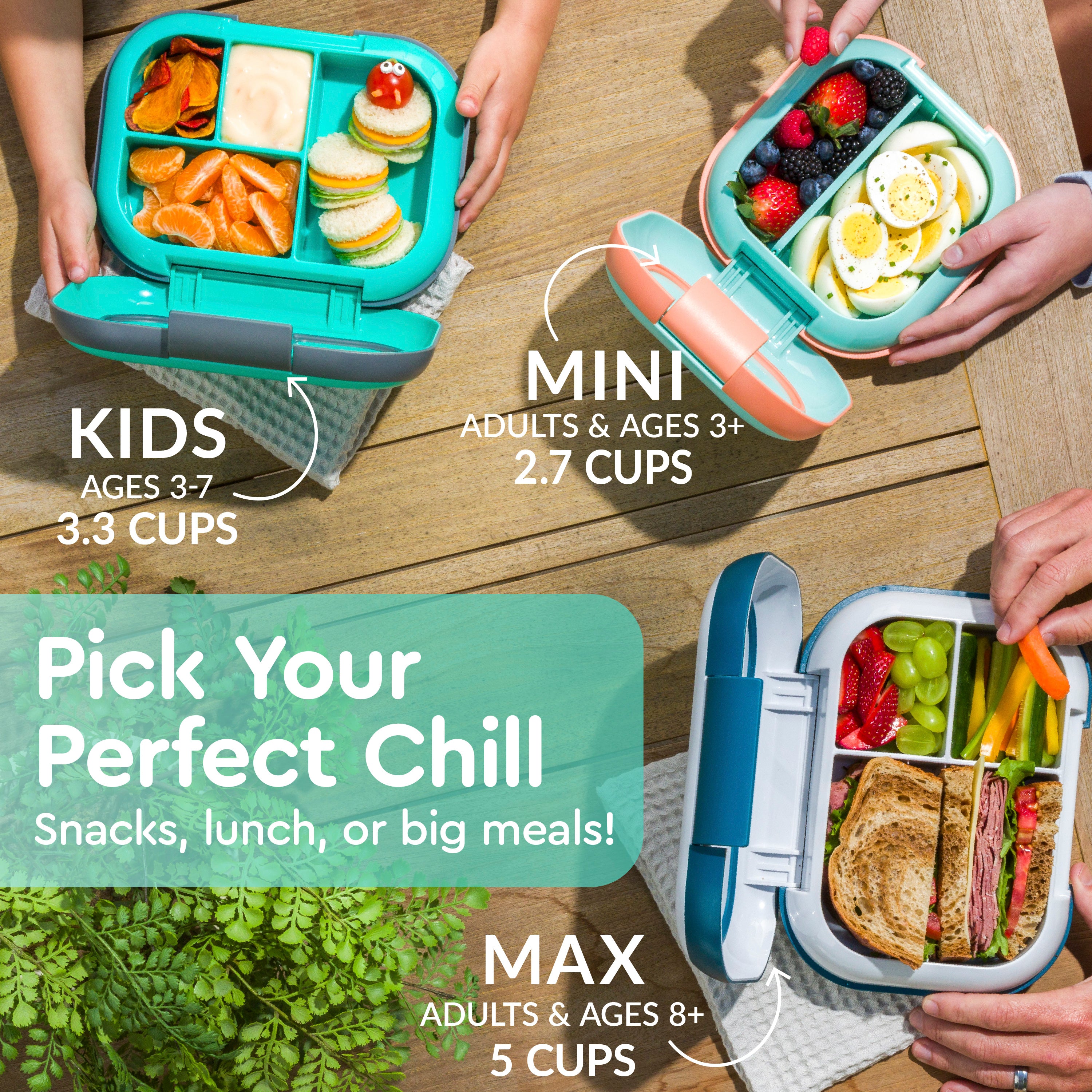 Bentgo® Chill Kids Lunch Box  - Aqua | Pick Your Perfect Chill - Snacks, Lunch, Or Big Meals