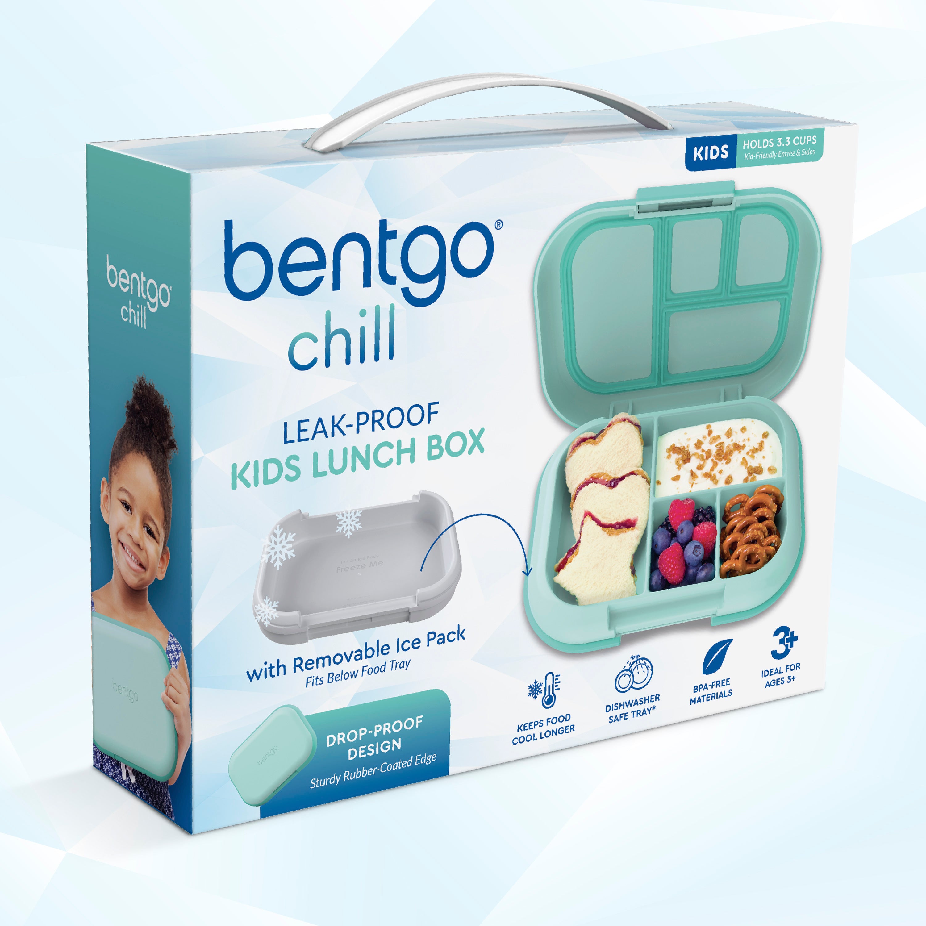 Bentgo® Chill Kids Lunch Box  - Aqua | Packaging