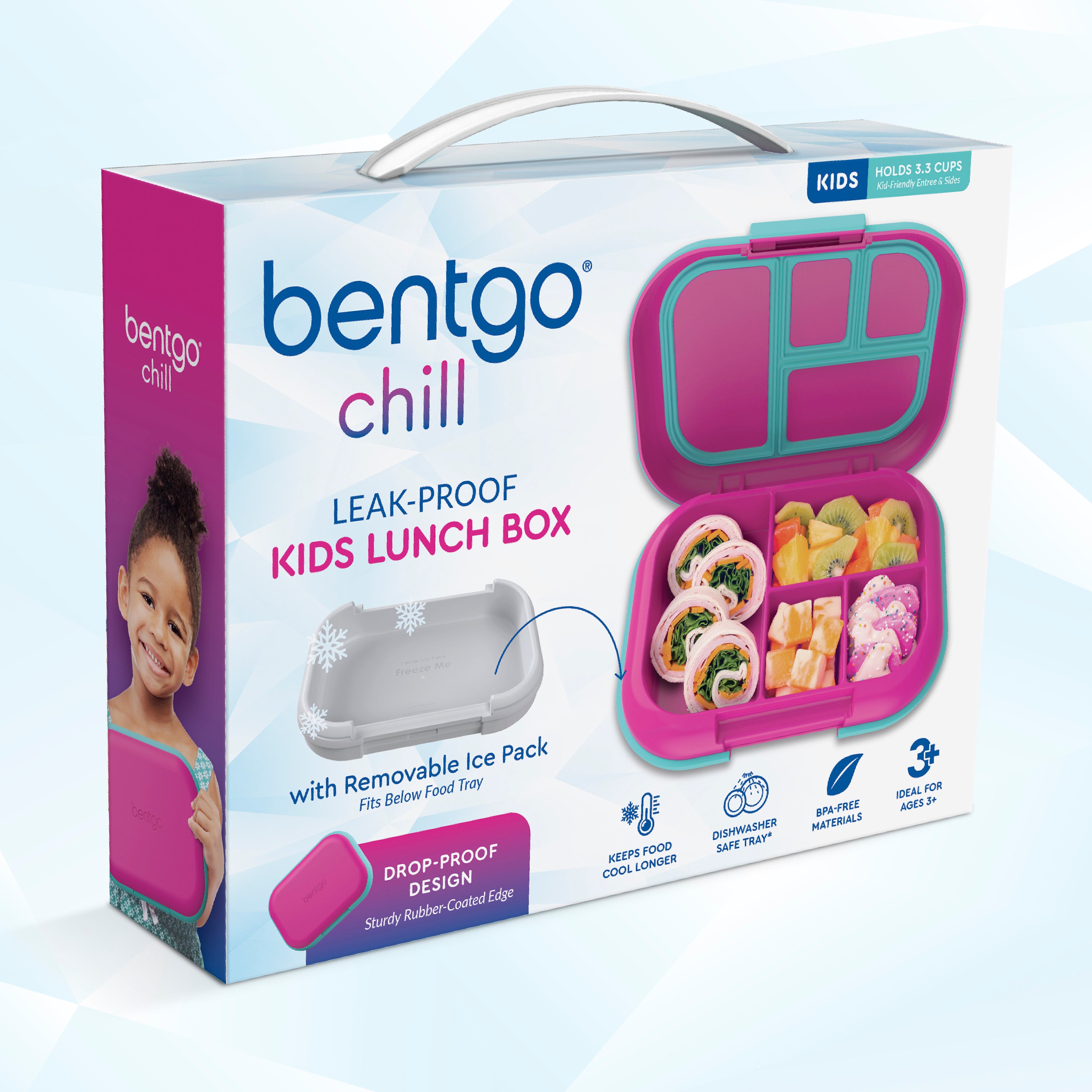 Bentgo® Chill Kids Lunch Box - Fuchsia/Teal | Packaging