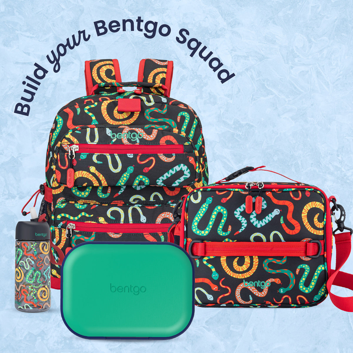 Bentgo Chill Kids Lunch Box (2-Pack) - Green/Navy | Build Your Bentgo Squad