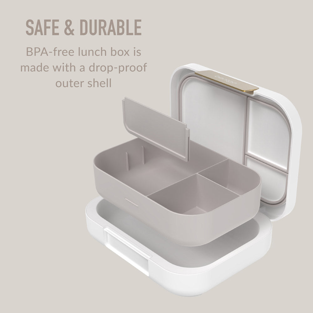 Bentgo® Modern Lunch Box (2 Pack) | White - Safe and Durable BPA-free lunch box