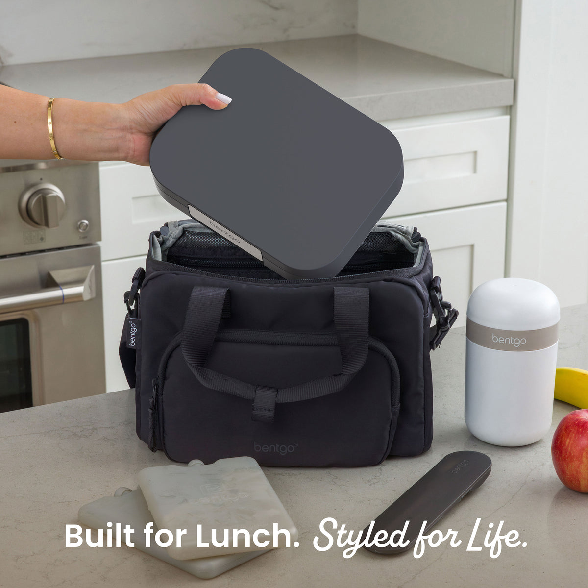 Bentgo Modern Lunch Box (2 Pack) - Dark Gray | Built For Lunch - Styled For Life