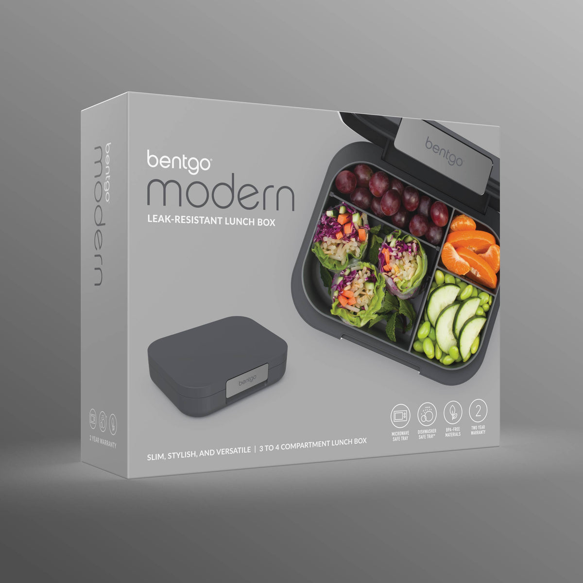 Bentgo® Modern Lunch Box - Dark Gray | Product Packaging