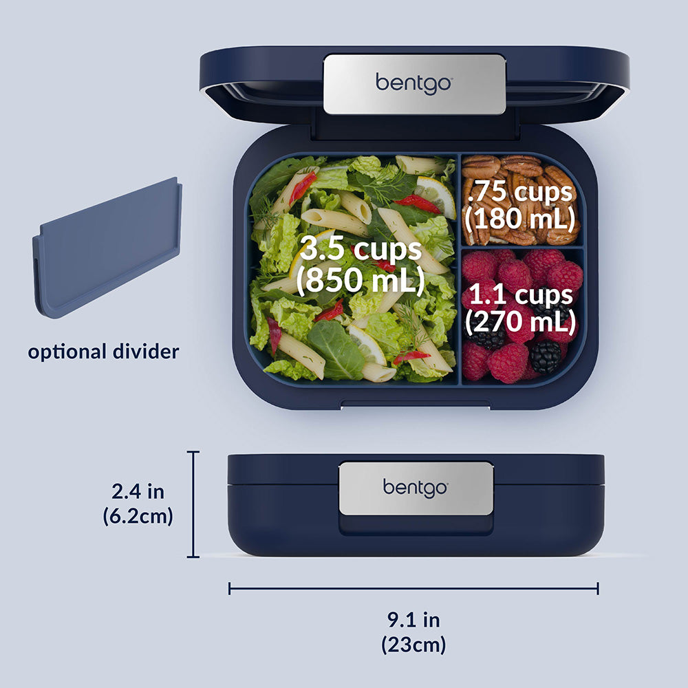 Bentgo® Modern Lunch Box - Navy | Product Dimensions