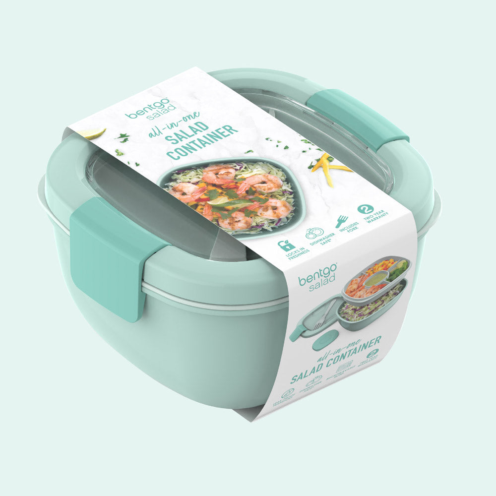 Bentgo® All-in-One Salad Container  - Coastal Aqua | Packaging