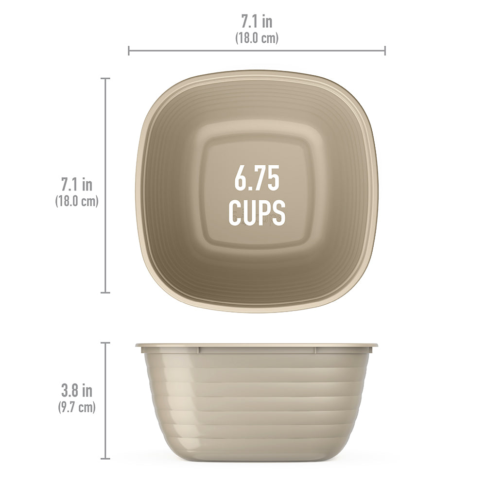 Bentgo® Prep 1-Compartment Bowls - Champagne | Product Dimensions