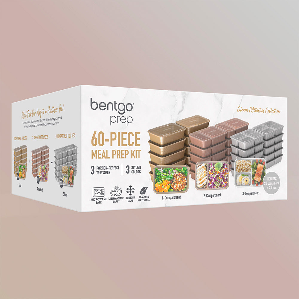Bentgo® Prep 60-Piece Meal Prep Kit  - Gleam Metallics | Packaging