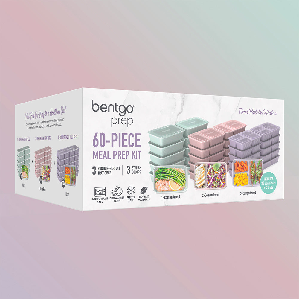Bentgo® Prep 60-Piece Meal Prep Kit  - Floral Pastels | Packaging