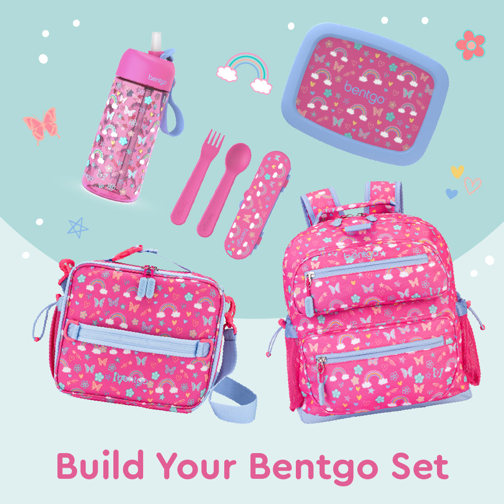 Bentgo® Kids Prints Lunch Bag - Rainbows and Butterflies | Build Your Bentgo Set