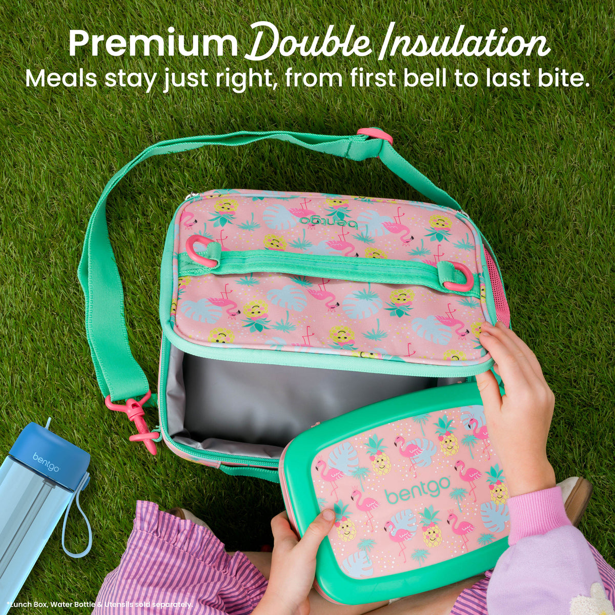 Bentgo® Kids Prints Lunch Bag - Tropical | Premium Double Insulation - Meals Stay Just Right, From First Bell To Last Bite
