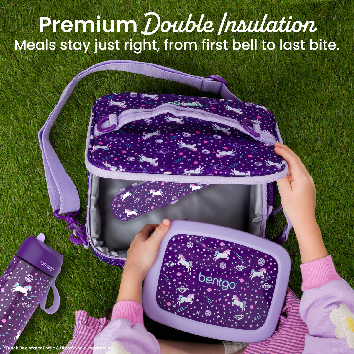 Bentgo® Kids Prints Lunch Bag - Unicorn | Premium Double Insulation - Meals Stay Just Right, From First Bell To Last Bite
