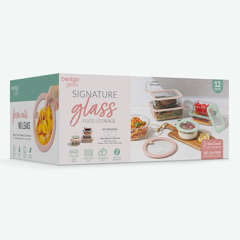 Bentgo Signature Glass Food Storage Set (12-pcs)  - Desert Sage | Packaging