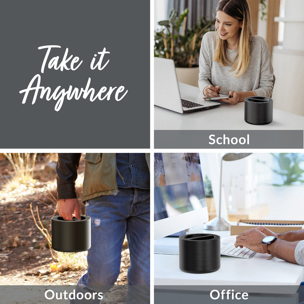 Bentgo® Stainless Steel Insulated Food Container - Carbon Black | Take It Anywhere - School, Outdoors, And Office