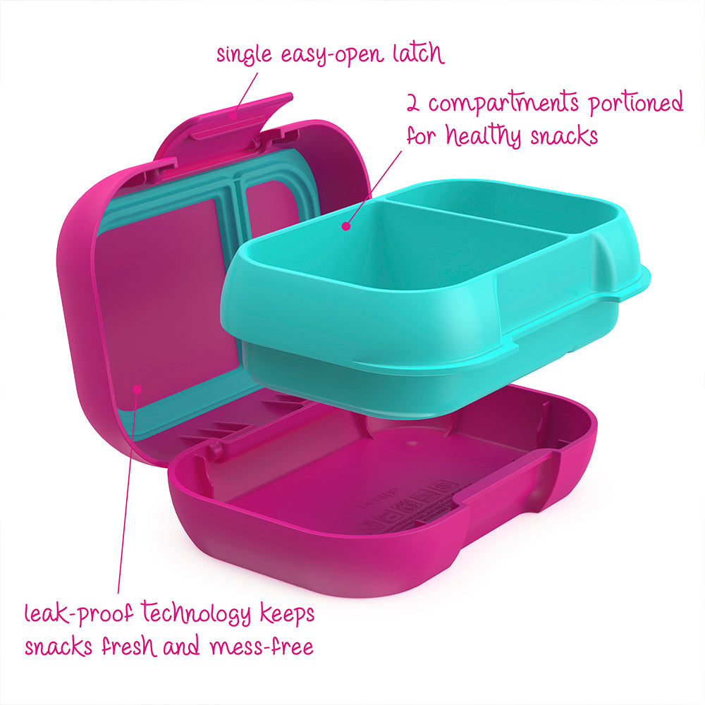 Bentgo Kids Chill Lunch & Snack Box - Fuchsia/Teal