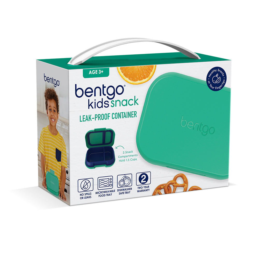 Bentgo Kids Snack Container - Green/Navy