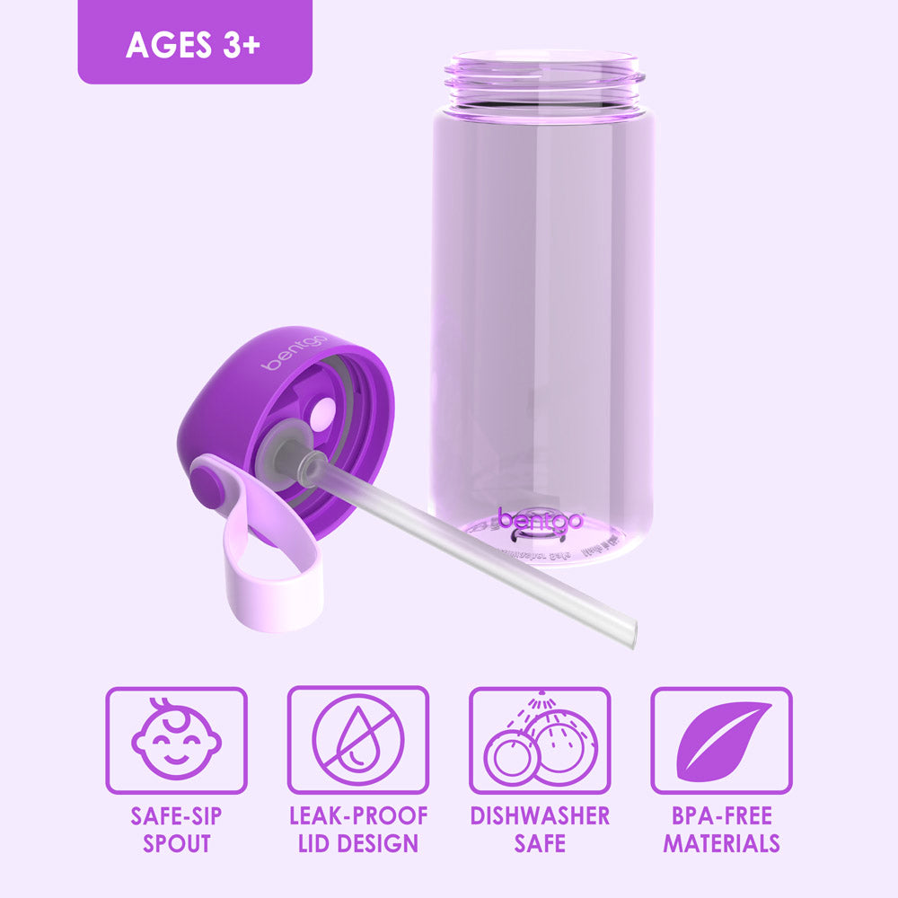 Bentgo® Kids Water Bottle | Purple