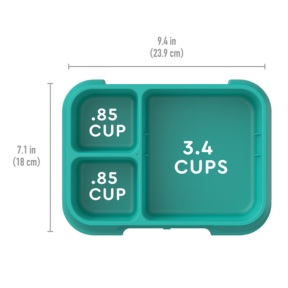 Bentgo® Pop Tray with Transparent Cover - Bright Coral/Teal