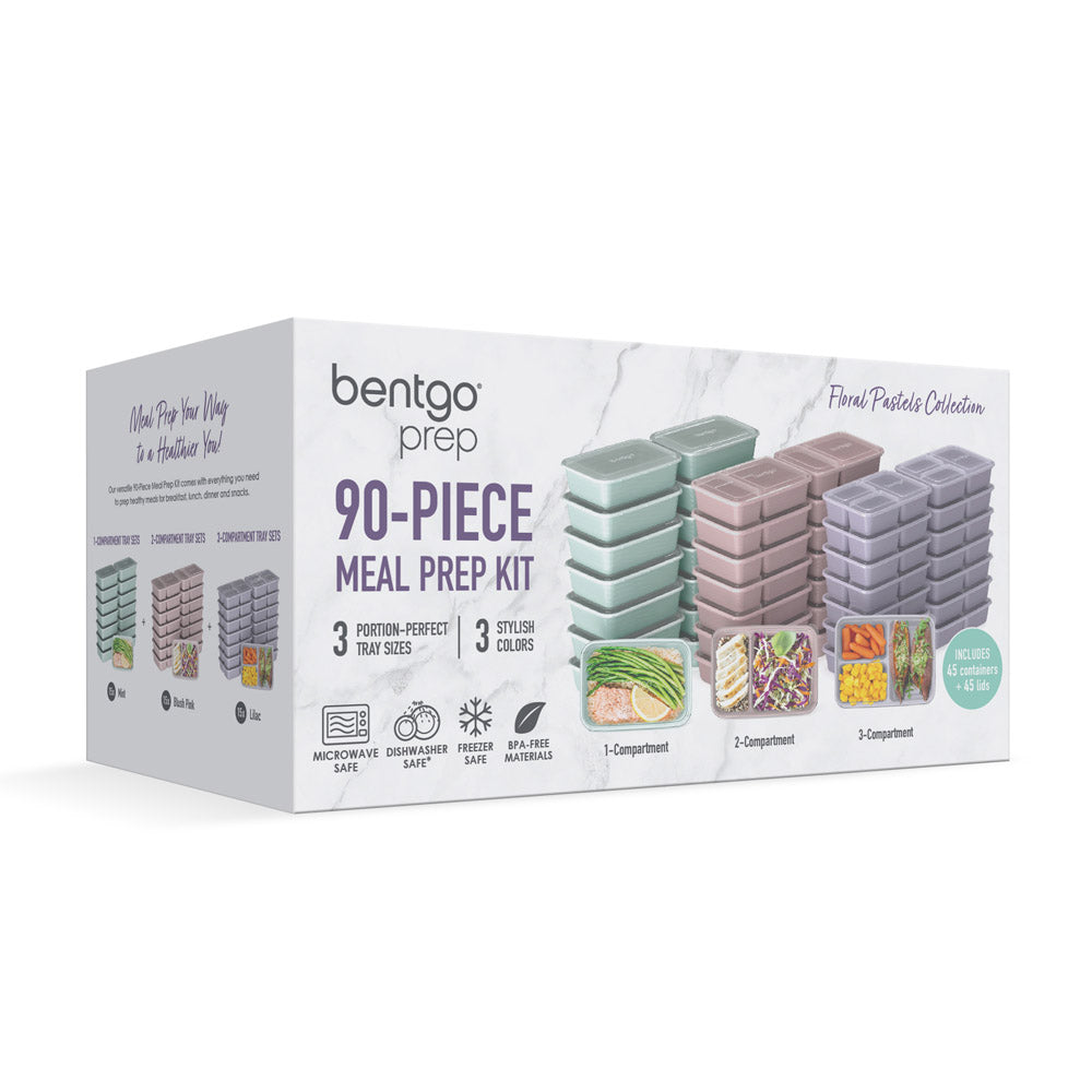 Bentgo® Prep 90-Piece Meal Prep Kit | Floral Pastels