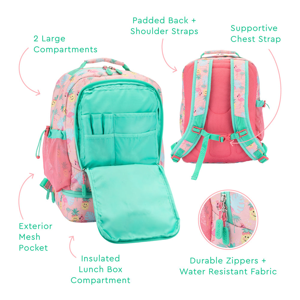 Bentgo Kids Prints Lunch Box & Backpack - Tropical