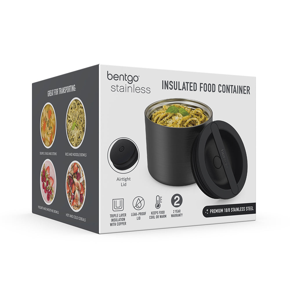 Bentgo® Stainless Insulated Food Container - Carbon Black