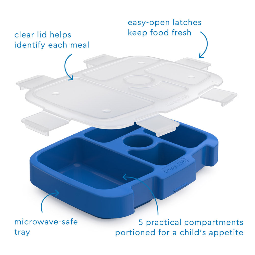 Bentgo Kids Tray with Transparent Cover - Blue