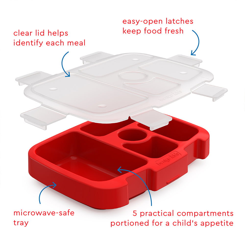 Bentgo Kids Prints Tray with Transparent Cover - Trucks