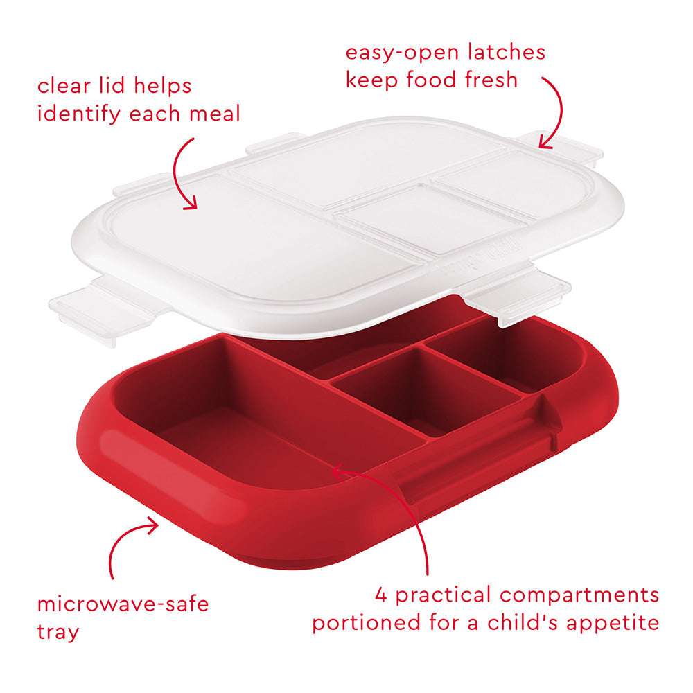Bentgo® Chill Kids Tray with Transparent Cover - Red/Royal