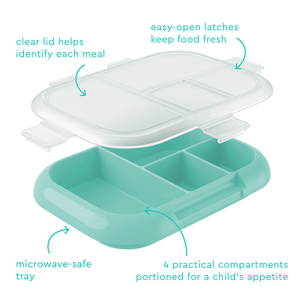 Bentgo® Chill Kids Tray with Transparent Cover - Aqua