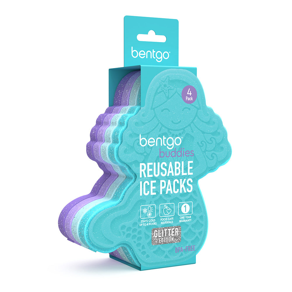 Bentgo Buddies Reusable Ice Packs - Mermaids - Glitter Edition